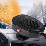 SSinaaes Portable Car Heater, 12V Car Heater Defroster, Plug In Heaters Fan 150W 2 In 1 Modes Heating and Cooling for Fast Heating Defrost Defogger and Car Windscreen Fan Cigarette Lighter