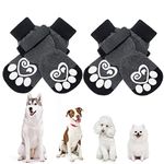 KOOLTAIL Dog Socks Anti-slip Dog Paw Protector Dog Boots 2 Pairs Adjustable Dog Socks For Pet indoor & outdoor Walking