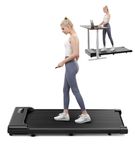 THAILE Walking Pad Treadmill, Under Desk Treadmills for Home/Office, Portable Mini Treadmill with Remote Control, 300 lbs Capacity, LED Display, 2.5 HP Walking Jogging Machine for Small Spaces Black