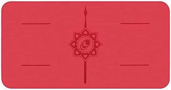 Liforme Yoga Pad - Eco-Friendly and Non Slip Yoga Knee Pad, Elbows and Hands - Biodegradable & Warrior-Like Grip Yoga Mat with The Unique Alignment System - Love Edition - Red