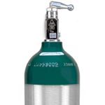 ResOne E Size Aluminum Medical Oxygen Cylinder 24.1 cf w/CGA-870 Toggle Valve (Empty Tank) Made in The USA