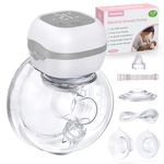 Jheppbay Electric Breast Pump Wearable - Handsfree Breast Pump Electrical, 12 Levels 3 Modes, Painless Low Noise, BPA Free