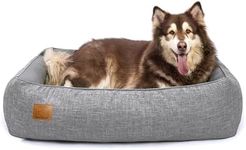 ATIFBOP Orthopedic Dog Bed for Large Dogs, Memory Foam Dog Sofa with Waterproof & Washable Cover, Cooling Energy Gel. Couch, Pain Relief Soft Couch Pet Bed (46x38x12 inch, Grey)