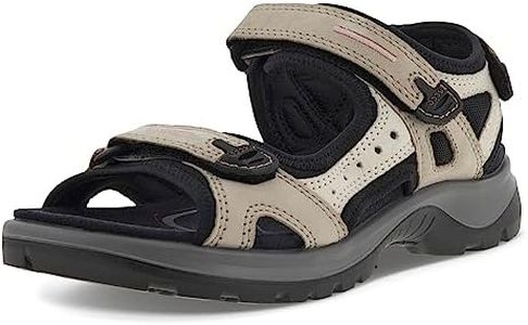 ECCO Shoes Women's Yucatan Sandal, Atmosphere/Ice White/Black, 39 EU/ 8-8.5 M US