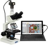 OMAX - M83EZ-C50U 40X-2500X Trinocular Digital Compound Microscope with 5 MP Digital Camera and Double Layer Mechanical Stage