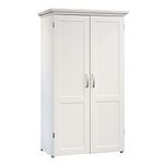 Sauder Miscellaneous Storage Craft & Sewing Armoire, L: 35.11" x W: 21.81" x H: 61.58", Glacier White Finish