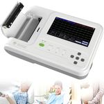 YANDDEA ECG Monitor, Portable 12 Leads 7" LCD Touch Screen Digital Equipment Digital 6-channel Electrocardiograph ECG Machine EKG Machine with Software