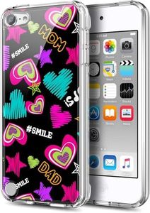 iPod Touch 7 Case, iPod Touch 5/6 Case with Screen Protector, E-Began Glitter Liquid Floating Gradient Bling Diamond, Girls Cute Case for iPod Touch 7th/6th/5th Generation Pink/Aqua