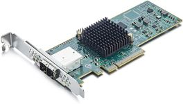 12G External PCI-E SAS/SATA HBA RAID Controller Card, PCI Express 3.0 X8, Broadcom's SAS 3008, Compatible for LSI SAS 9300-8E, Supports Mini SAS HD SFF-8644