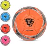 Vizari Soccer Ball for Kids & Youth - Durable Synthetic Leather & Thread-Wound Rubber Bladder - Vibrant Eye-Catching Design Perfect for Outdoor Play & Football Trainings