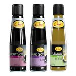 Ong's Light Soy 210 grams + Dark Soy 210 grams + Lemon Sauce 255 grams, Pack of 3