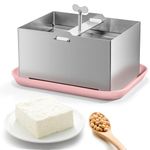 Bd.Ai Tofu Press,Tofu Press Stainless Steel with Tofu Presser Towel and Drip Tray for Homemade Tofu and Improved Tofu Flavor Texture-Versatile for paneer and Cheese Press