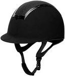 TuffRider Show Time Plus Helmet |Protective Head Gear for Equestrian Riders - SEI Certified, Tough and Durable - Black