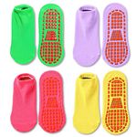 Non Slip Kids Trampoline Socks Anti Skid Slipper Socks with Grippers for Toddler Children Teenagers Grip Socks for Boys Girls