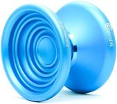 YoyoFactory Bullseye Yo-Yo - Blue (DNA Tricks, Metal Yoyo, Cord, Ball Bearing & Instructions Included)