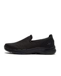Skechers GO Walk 6 - Motley Slip On Shoes for Men - Air-Cooled GOGA Mat Responsive Ultra GO® Cushioning Mesh Upper Walking Shoes Black