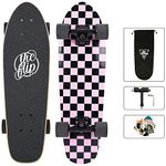 One Leopard® Cruiser Skateboard, VIC 27 Inch Complete Skateboard for Kids Teens & Adults, 7 PLY Maple Double Kicktails Deck Concave Trick Skateboard, T-Tool & Skateboard Stickers & Carry Bag Included