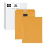 Quality Park Postage Saving Clear-Clasp Envelopes, 10 inches x 13 inches, Kraft, 100 Count (43768)