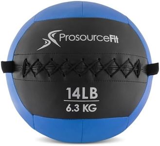 ProsourceFit Soft Medicine Balls, Wall Balls and Full Body Dynamic Exercises, Color-Coded Weights: 6, 10, 14, 20 lb.