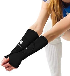 FitsT4 Volleyball Arm Sleeves for Girls Passing Forearm Sleeves with Protection Pads and Thumbhole for Youth