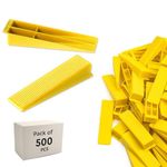 Robustt Tile Leveling System Wedges (Yellow) - Tile Leveler Clips DIY Tile Leveler Spacers for Professional Floor Tiles, Ceramic Tile and Stone Installation - Pack of 500