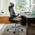 NeuType Glass Chair Mat, Tempered Glass Office Chair Mat for Carpet or Hardwood Floor - Effortless Rolling, Easy to Clean, Best for Your Home or Office Floor (36" x 36" x 1/4", Grey)