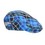 Royal & Awesome Blue Plaid Golf Caps for Men UK, Golf Flat Cap, Funny Golf Hat, Flat Caps for Men UK, Novelty Golf Hat, Golf Hats Men