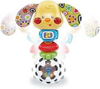 VTech- Toby Perrito Sonajero Electrónico con Luz Y Voz, Dibujos Animados, Multicolor, Talla Única (3480-184722), de 3 meses a 2 años.