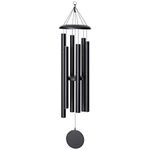 Corinthian Bells by Wind River - 50 inch Black Wind Chime for Patio, Backyard, Garden, and Outdoor Decor (Aluminum Chime)