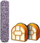 Shark WDB1F2 Replacement Antimicrobial Brushroll & 2-Pack Filter Bundle, Compatible Hydrovac 3-in-1 Multi-Surface Cleaners for All Sealed Hard Floors and Area Rugs, Purple/White