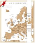 Splosh Cork Pin Board Europe Travel