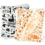 ASTARON 100pcs Halloween Wax Paper Sheets for Food Wrapping, Halloween Tissue Wax Paper for Candy Cookies Sandwich Wrapping Paper Fried Food Basket Liner Greaseproof Paper