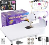 JAXHOM Sewing Machine For Home Tailoring I Silai Machine With Table Set I Stitching Machine For Home Use With Foot Pedal, Adapter And Fully Loaded Sewing Kit Pouch (SewingMachine+PouchKit+Table)