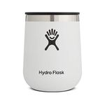 Hydro Flask 10 oz Wine Tumbler - Stainless Steel & Vacuum Insulated - Press-in Lid - White