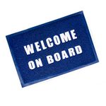 GATE14® Boat Doormat Nautical Theme Mat in Blue and White PVC 60 x 40 cm