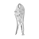 POCREATION Vice Grips SK‑128‑5 Multifunctional Arc‑Shaped Labor‑Saving Round Nose Pliers Adjustable Screw Universal Round Mouth Locking Pliers for Twisting Turning Clamping, Strong Forceps