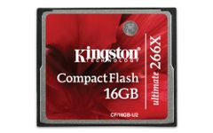 Kingston CF/16GB-U2 266X 16 GB Compact Flash Card, Red/Black