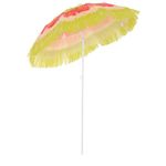 Outsunny 1.6m Patio Garden Hawaii Beach Sun Umbrella Sunshade Hawaiian Folding Tilting Crank Parasol (Multicolor)