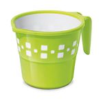 ATCUSA Designer Plastic Mug Bathroom Bath Accessory x 1 Mug Bathing Mugs Dabba camping mug certified bathing water mug for picnic, Gym, Trekking, camps - 1.5 litre capacity - Assorted colors