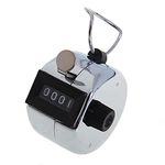 Ekdant Hand Tally Counter 4 Digit Hand Held Manual Counter Scorer Mechanical Palm Counter