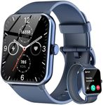 Baolubao Smart Watch for Men Women Answer/Make Call, 1.85" Fitness Watch with SpO2 Heart Rate and Sleep Monitor, 130+ Sports Modes/IP68 Waterproof Activity Tracker for iPhone Android-Blue