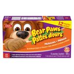 Bear Paws Molasses Cookies - Soft Cookie Snack Packs, Family Size, Peanut Free School Snacks, 480g, 12 pouches