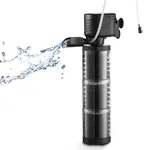 XpertMatic 3 Stages 475 GPH Aquarium Filter for Up to 120 Gallon Fish Tank, Submersible Internal Fish Tank Filter with Water Pump, Power Filter for Fish Tank, Aquarium, Pond