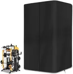 Gym Rack Covers Squat Rack Covers, Heavy-Duty 600D Oxford Power Cage Cover with Zipper, Waterproof Dustproof UV Protection – Gym Equipment Cover for Home Gym（46" L x 68" W x 84" H）