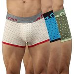 Zoiro Men's Printed Cotton Brief Pack of 3 Multicolour