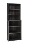 ClosetMaid Bookcase Shelves, Adjustable Shelves, Tall Bookcase Made of Sturdy Wood with Closed Back Panel, Black Walnut Wood, 6 Tier Hutch