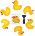 20 PCS Non Slip Bathtub Stickers, Cute Duck Creature Shower Stickers for Kids Bathtub, Bathtub Non Slip Stickers and Adhesive Decals Scraper for Safety Bathroom Tubs, Shower Floor, Stairs