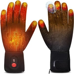 Electric Heated Gloves, Ideal Hand Wear for Arthritis Sufferers, Ultra-Thin and Touch-Screen Compatible, Perfect for Skiing, Riding, Hiking, Cycling, Hunting - Lightweight Hand Warmers Large