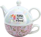 Pavilion - Nana You are So Loved - Floral and Iridescent Tea for One Set