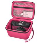 Vlogging Camera Case Compatible with Duluvulu/for TEBNGIHNM/for zheozeig/for Oiadek 4K Digital Cameras for Youtube. Vlog Camera Carrying Storage for Lens, Cable and Other Accessories - Red